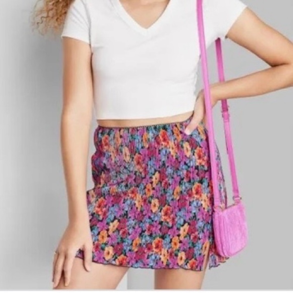 Wild Fable Floral Mini Skirt